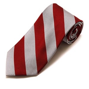 Men's College Striped Colored Silk Long Or X-Long Neck Tie - 1 of 3