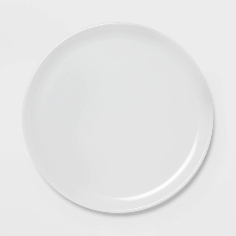 14&#34;x14&#34; Melamine Round Serving Plate White - Threshold&#8482;, 4 of 5