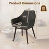 Tangkula Set of 4 Dining Chairs Upholstered Kitchen Table Chairs w/ Solid Wood Legs - 3 of 4