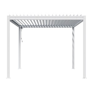 Mondawe 10x10FT Louvered Pergola Outdoor Aluminum Pergola - 1 of 4