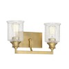 Savoy House Hampton 2 - Light Vanity in  Warm Brass - 3 of 4