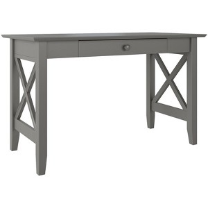 AFI Lexi Solid Wood Writing Desk with Felt Lined Drawer in Gray - 1 of 4