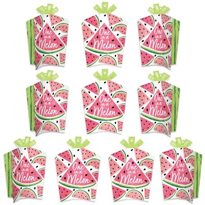 Big Dot of Happiness Sweet Watermelon - Table Decorations - Fruit Party Fold and Flare Centerpieces - 10 Count