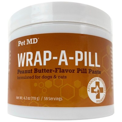 Pet MD Wrap-A-Pill Peanut Butter Flavor Pill Paste for Dogs 4.2 oz