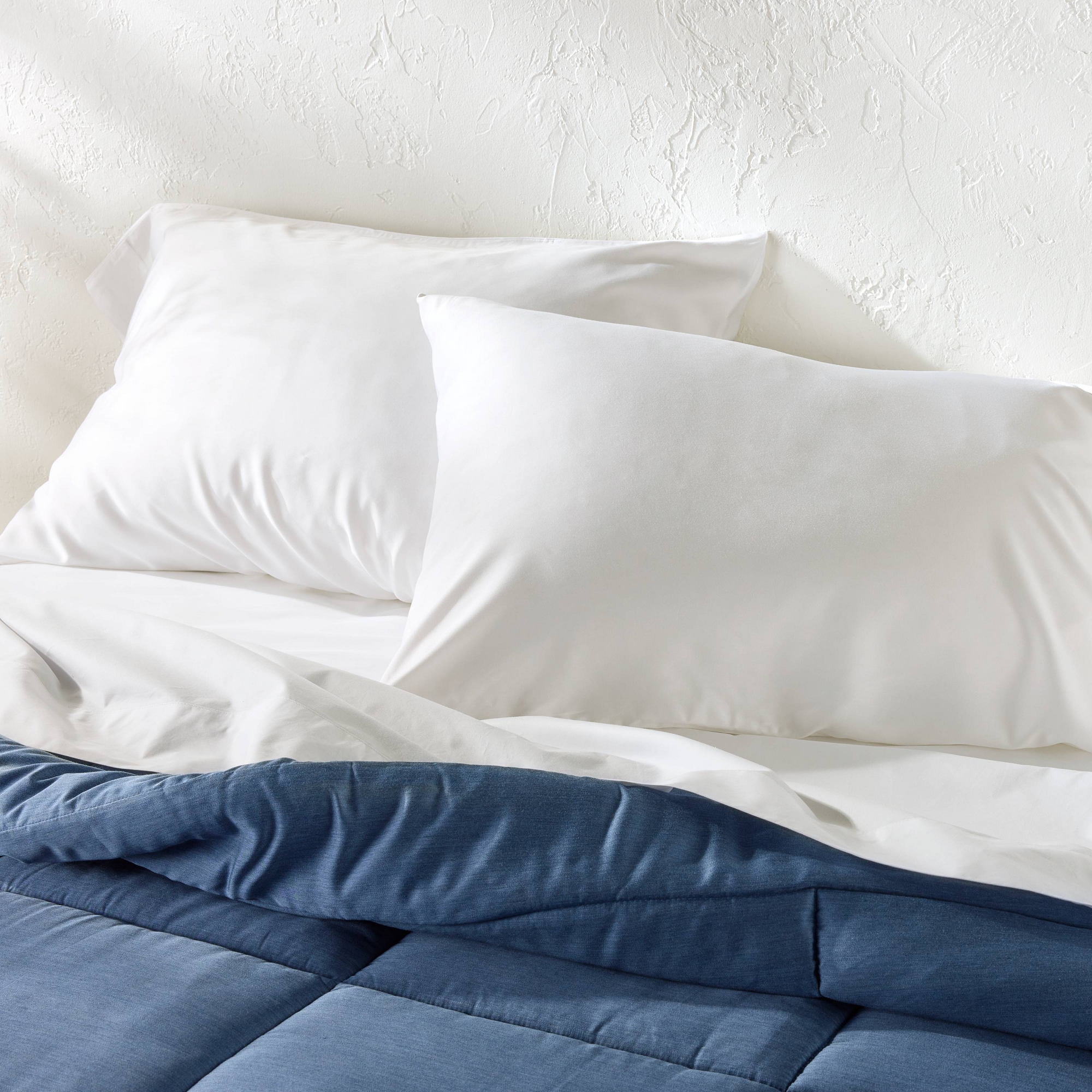 Standard 400 Thread Count Rayon from Bamboo Pillowcases White - Casaluna™