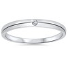 Pompeii3 1/30ct 2.5mm Solitaire Diamond Wedding Promise Ring 14K - 3 of 4
