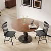 HOMCOM Windsor Dining Chairs Set, Nordic Wooden Kitchen Chairs with Rubber Wood Frame, Spindle Backrest for Dining Room, Living Room - 2 of 4