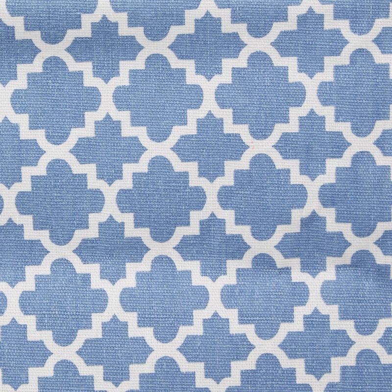 Design Imports Round 13.5 x 13.5 x 20 Pe Coated Cotton Poly Laundry Hamper Lattice French Blue, 5 of 9