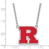 Black Bow Jewelry Sterling Silver Rutgers Scarlet Knights NCAA Necklace 18 Inch - 3 of 4