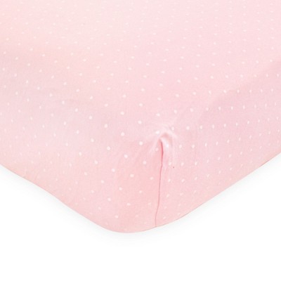Pink Safari Cotton Jersey Fitted Crib Sheet Set for Toddler Girls