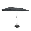 Ainfox 13ft Outdoor Patio Umbrella With Umbrella Base Double-sided Deck Pool Umbrella with 1.5 Inch Pole, Fade Resistant  for Porch, Market, Backyard - 4 of 4