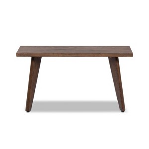 Jennifer Taylor Home Capri 35.5" Solid Red Oak Wood Bench - 1 of 4