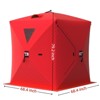 Pop Up Ice Fishing Shelter, 60-Second Setup Hub Tent, 3-4 or 6-8 Person Capacity, Insulated Windproof Design for Extreme Cold - 4 of 4