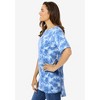 Woman Within Women's Plus Size Perfect Printed Short-Sleeve Boatneck Tunic - 4 of 4