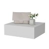 NicBex 13.4 inch Floating Nightstand with Drawer,Wall-Mounted Side Table with Solid Wood Frame,Bedside Table for Bedroom,Living Room,White - 2 of 4