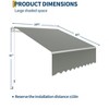 Retractable Awnings for Patio - Outdoor Sunshade Shelter with Heavy Duty Aluminum Frame & UV Protection Fabric - 2 of 4