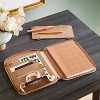 Faux-leather Zip-Folio 7.87"x9.25" - Brown-  Threshold™ - 2 of 4