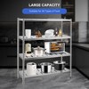 Storage Shelves, 5 Tier Stainless Steel Shelving Organizer, Heavy Duty Garage Shelving Unit, Stable Shelves Organizer for Home, Kitchen,Closet,Office - 3 of 4