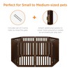 Best Choice Products 31.5in 4-Panel Freestanding Wooden Pet Gate w/ Walk Through Door, Adjustable Pen - 2 of 4