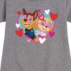 Girls' - Paw Patrol - Chase Sky Hearts Graphic Short Sleeve Fleece Dress - 2 of 4