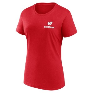 NCAA Wisconsin Badgers Women's Bi-Blend Crew T-Shirt - 1 of 3