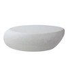 43.31inFiberglass Elliptical Coffee Table for Living Room Vintage Table,Matte Rocks Table front of the Sofa, Irregular Center Table,No Need Assembly - 4 of 4