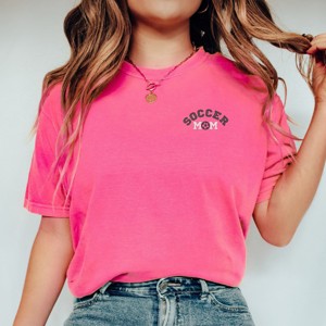 Simply Sage Market Embroidered Soccer Mom Garment Dyed Tee - 1 of 4