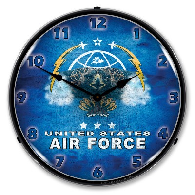 Collectable Sign & Clock | United States Air Force LED Wall Clock Retro/Vintage, Lighted
