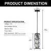DORESshop 1-Light Black Modern Mini Cylinder Pendant Light Transitional Crystal Pendant Ceiling Light - 4 of 4