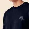Dalix UFO Embroidered Cotton Classic Fit Long Sleeve Crewneck Tee Shirt Mens - 4 of 4