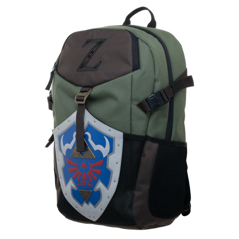 Nintendo Zelda Video Game Link Shield Green Canvas Backpack, 1 of 7