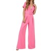 Women's V-NECK WIDE LEG JUMPSUIT - CQbyCQ M - 2 of 4