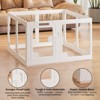 Expandable 8PCS Dog Playpen, Modular Indoor Puppy Play Pen with Lockable Door, Transparent Chew-Proof Panels & Waterproof Base for Small Pets - 3 of 4