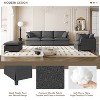 Whisen Oversized Modern Sofa Module for Modular Sectional Sofa, Wide Seat Chenille Armchair with Pillows - 2 of 4