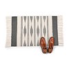 Okuna Outpost Boho Themed 23.6" x 35" Bathroom Rug Mat with Tassels, Indoor Outdoor Bedroom Bath Decor, Grey Bohemian - 3 of 4