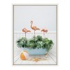 Kate & Laurel All Things Decor 18"x24" Sylvie Three Flamingos Beach House Bath Framed Canvas by Amy Peterson - 2 of 4