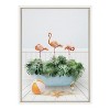 Kate & Laurel All Things Decor 18"x24" Sylvie Three Flamingos Beach House Bath Framed Canvas by Amy Peterson - image 2 of 4