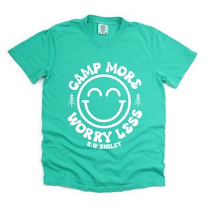 Simply Sage Market S.W.Smiley Camp More Worry Less Smiley Face Garment Dyed Tee - 1 of 4