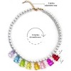 Y2K Kawaii Gummy Bear Necklace - Rainbow Pearl Bubble Bead Jewelry - 2 of 4