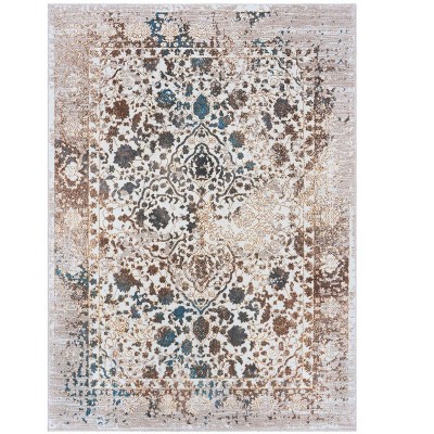 Luxe Weavers Distressed Floral Area Rug