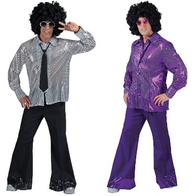 Halloween Express Men's 70's Disco Sequin Pants Costume