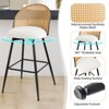 Bekrvio 29'' Counter Height Bar Stools, 360° Swivel Upholstered Faux Leather - 4 of 4