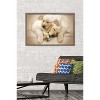 Trends International Keith Kimberlin - Puppies - Golden Retrievers Cuddling Framed Wall Poster Prints - 2 of 4