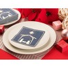 Juvale 50-Pack Blue Christmas Nativity of Jesus in Gold Foil Disposable Paper Cocktail Party Napkins - 3 of 4