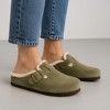 CUSHIONAIRE Haven Genuine Leather Clogs for Women – Faux Fur Lined  Slip-On Womens Shoes with Cork Footbed and Adjustable Buckle - 3 of 4