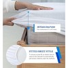 Aoibox Waterproof Twin Mattress Protector Soft Noiseless Breathable Terry Topper Cover Fitted Deep Pocket 39x75 - 4 of 4