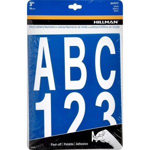 Hillman 3 in. White Vinyl Self-Adhesive Letter and Number Set 0-9, A-Z 1 pc (Case of 6) - 1 of 1