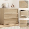 Garvee 3 Drawer Dresser for Bedroom, Natural Nightstand 3 Chest of Drawers with Large Storage, Small Bedside Table for Living Room, Nursery, Entryway - 4 of 4