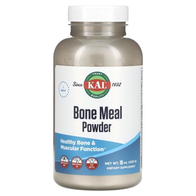 KAL Bone Meal Powder | Sterilized & Edible Supplement Rich in Calcium, Phosphorus, Magnesium | For Bones, Teeth, Nerves, Muscular Function | 16 oz