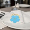 Unique Bargains Napkin Rings Small Flower Stainless Steel 1 Pc - 3 of 3